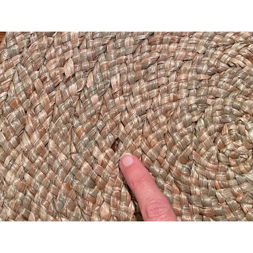 Large Natural Fiber Round Braided Placemats, Set of 4